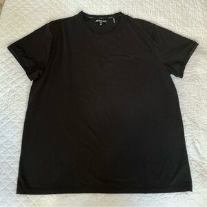 Buttercloth Icy Cotton Black Short Sleeve Crew Neck T-Shirt, Mens 2XL